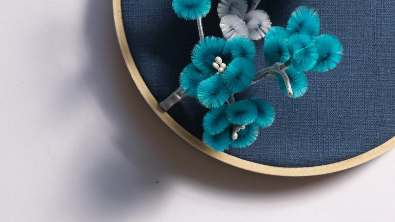 梅 繁花系列 - 摆饰 - 其他人造纤维 蓝色