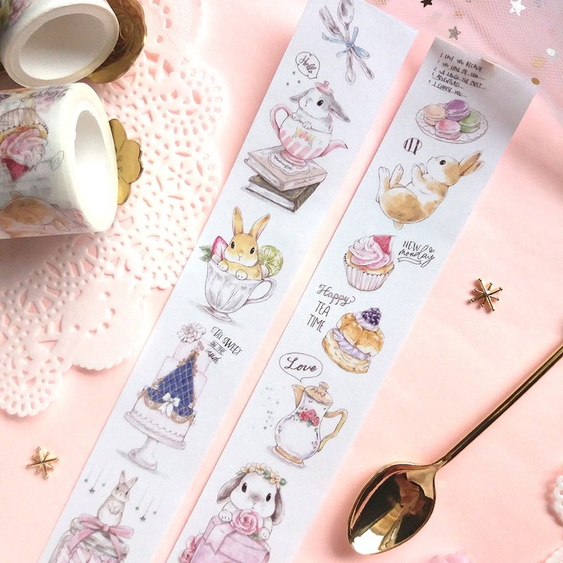 Bunny Dessert 甜点兔兔纸胶带 - 纸胶带 - 纸 