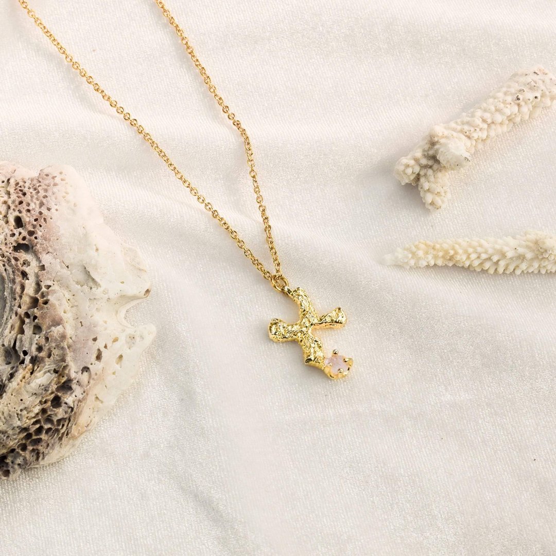 Alphabet pendant X letter - 项链 - 铜/黄铜 
