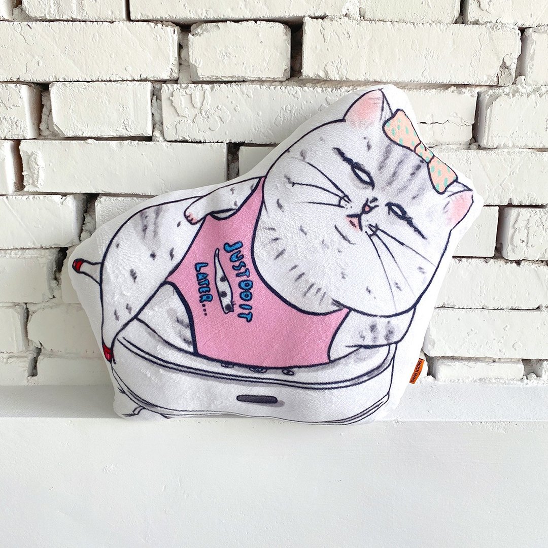 我是猫 我很懒 抱枕 - 枕头/抱枕 - 其他材质 白色