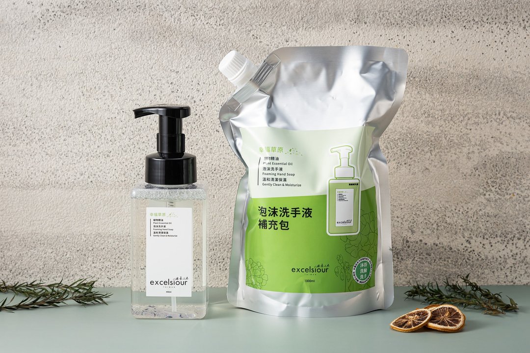 幸福草原 补充包 天然植物精油慕斯泡沫洗手液 - 洗手用品 - 环保材料 绿色