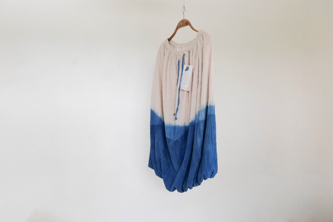 Natural Indigo | Kram is a color of the sea |. Balloon Skirt | - 裙子 - 其他材质 蓝色
