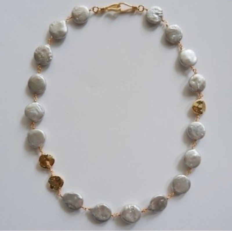 灰色珍珠项链 - 项链 - 珍珠 灰色