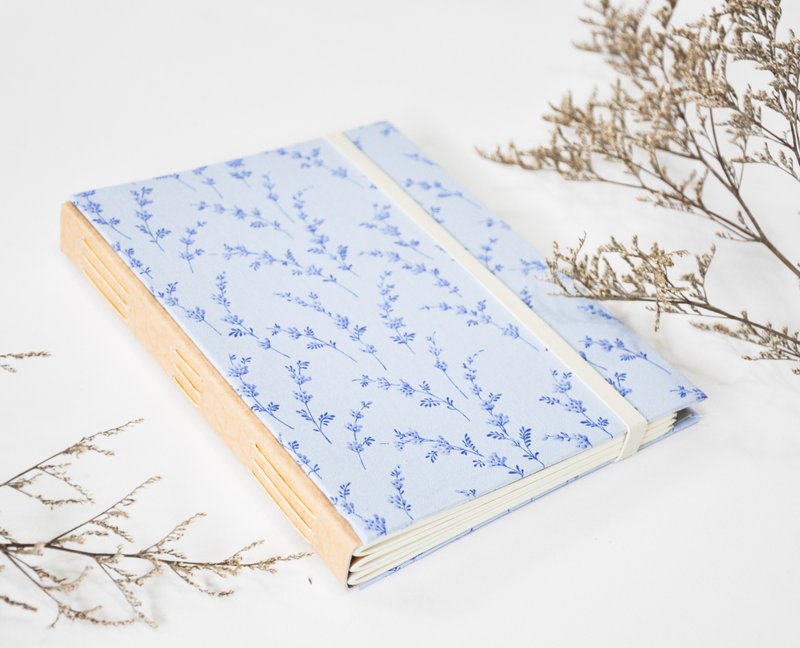 Handmade note book - 笔记本/手帐 - 棉．麻 蓝色