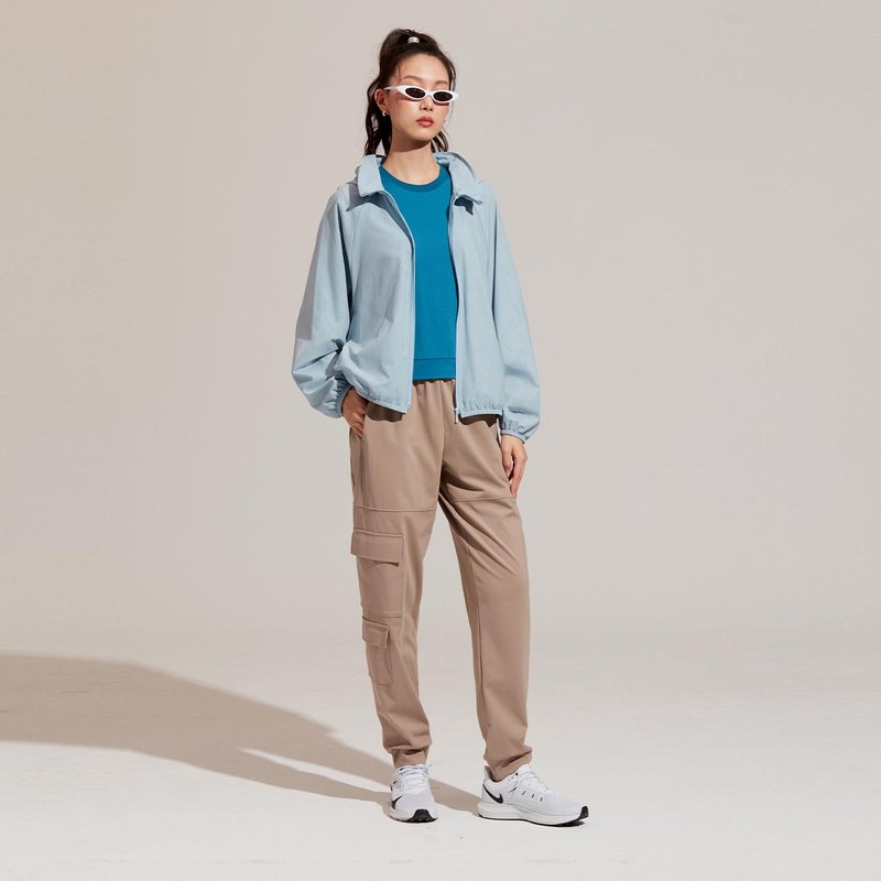 【全程台湾制造】-防晒收纳帽外套-海藻多酚 - 女装休闲/机能外套 - 聚酯纤维 白色