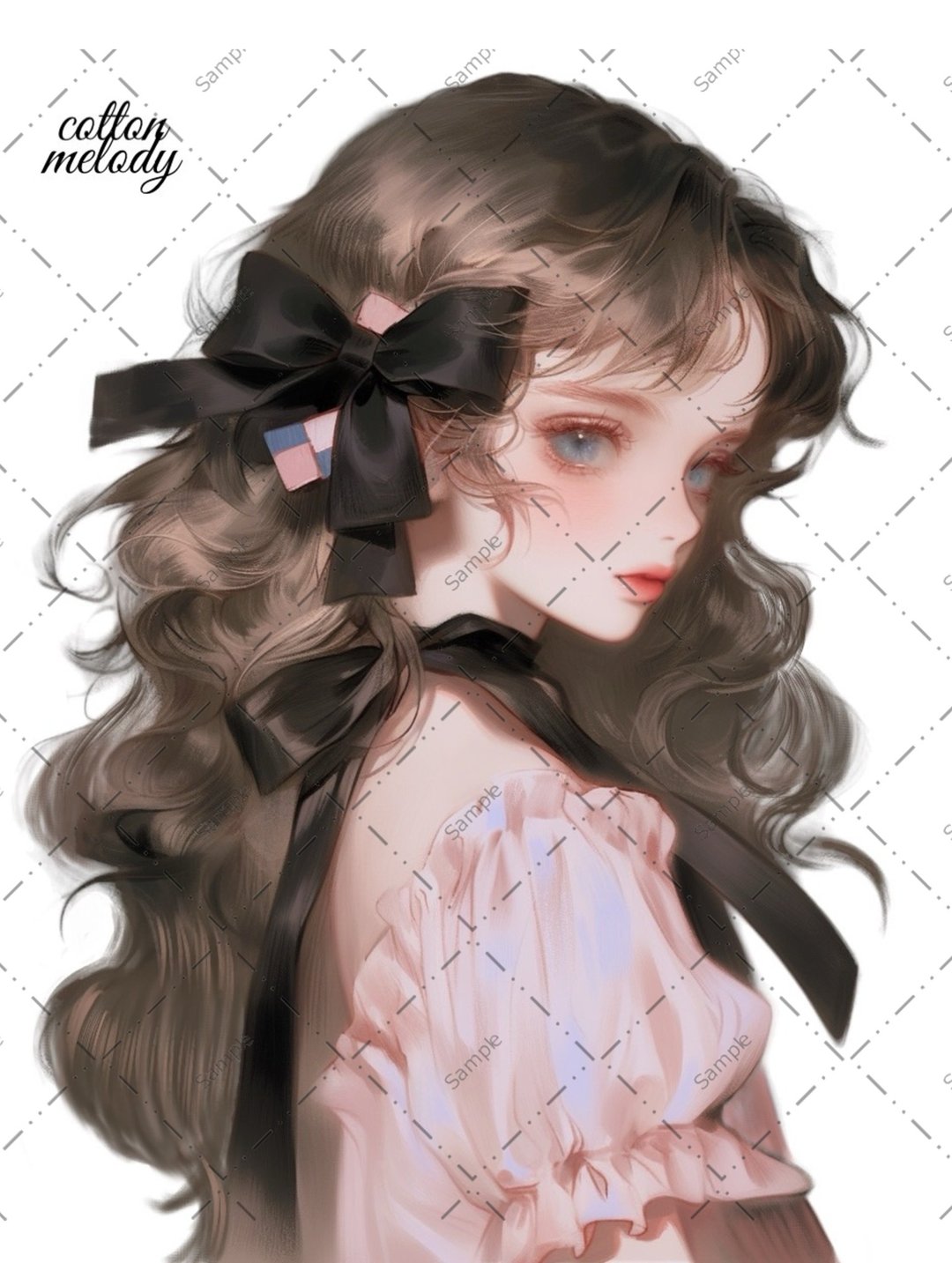 original sticker no.999 人物贴纸 原创贴纸 人物贴纸 女孩贴纸 原创人物贴纸 - 贴纸 - 纸 