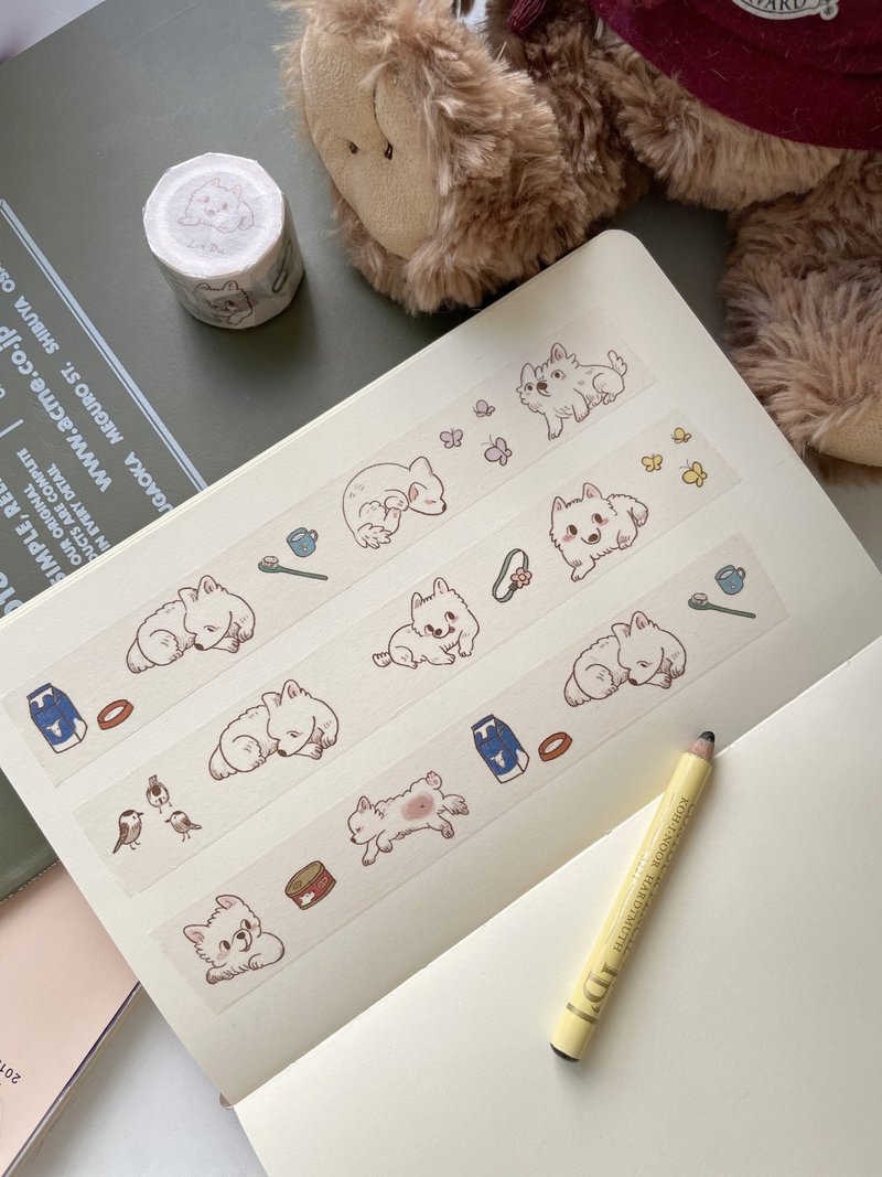 【Wanlin Du】鹭鸶家族/松月小狗和纸胶带 - 纸胶带 - 其他材质 