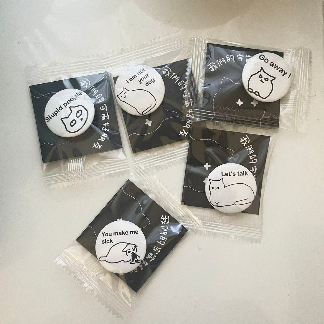a_good_bb_猫咪轮廓|胸章|徽章|胸针|2026新款 - 徽章/别针 - 其他金属 