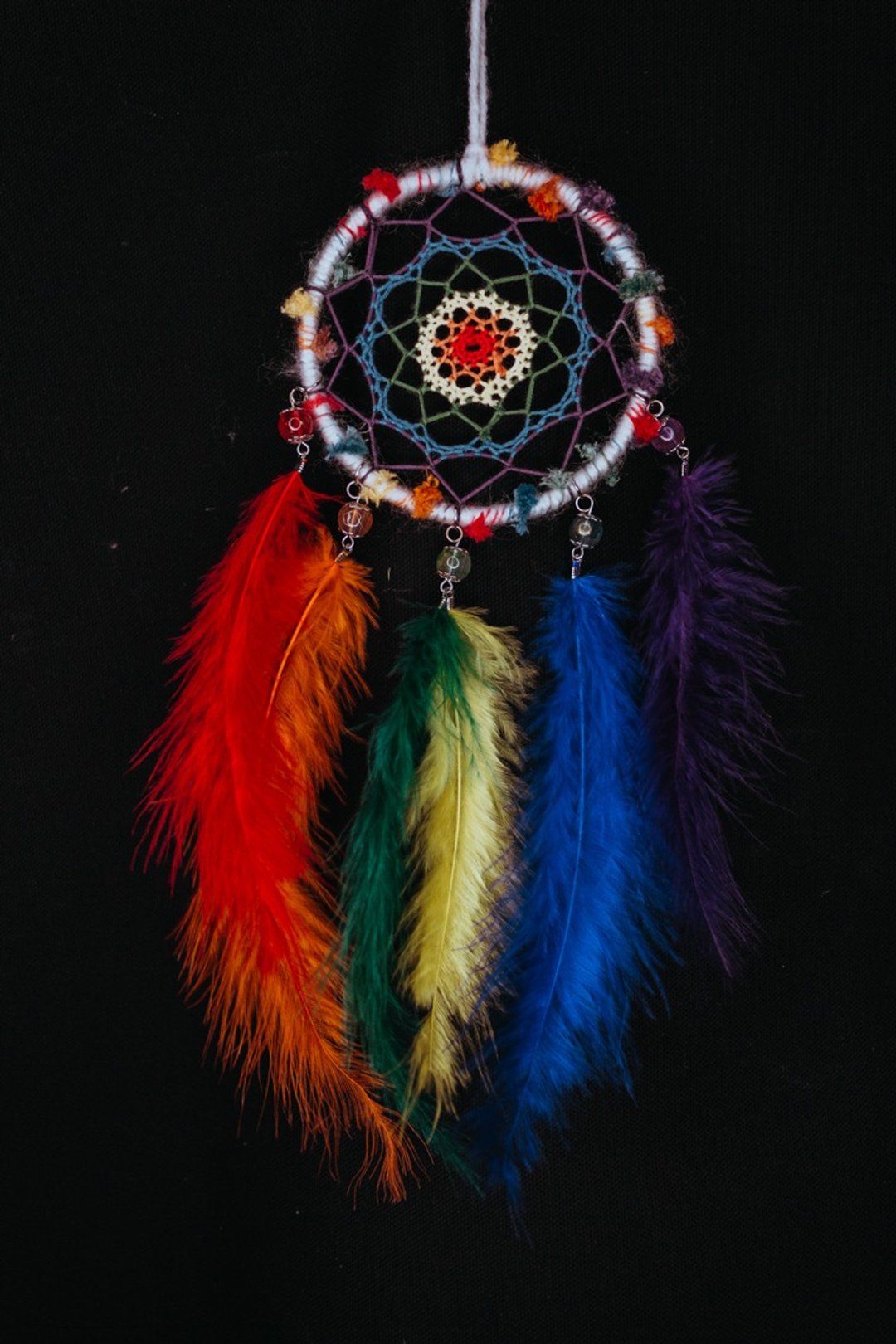 纯手工捕梦网 Handmade Dreamcatcher－【彩色小毛球－隐藏彩虹】 - 摆饰 - 其他材质 多色