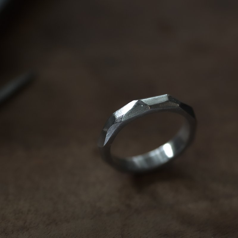 Geo Ring - 戒指 - 纯银 银色