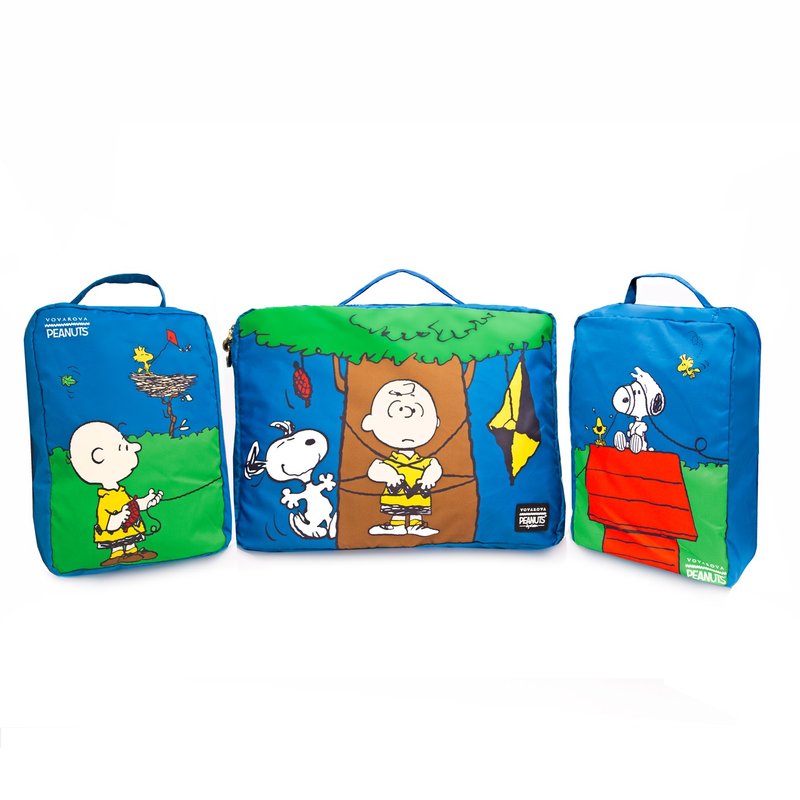 PEANUTS 75周年纪念【限定版】 3合1收纳套装 - 漫画故事 - 化妆包/杂物包 - 聚酯纤维 