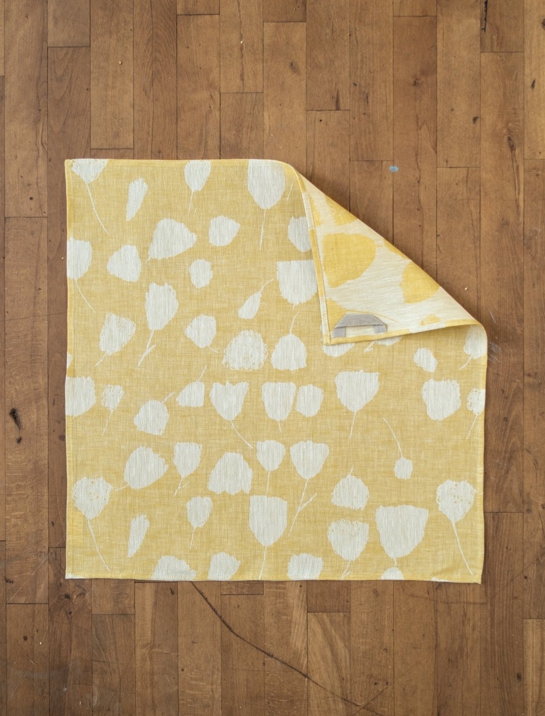 北欧设计款– 小花茶巾,黄色 BOUQUET LINEN TEA TOWEL, YELLOW - 餐垫/桌巾 - 亚麻 黄色