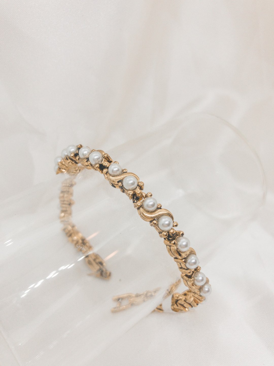 纯真选品 S形珍珠手链 - 手链/手环 - 其他金属 金色