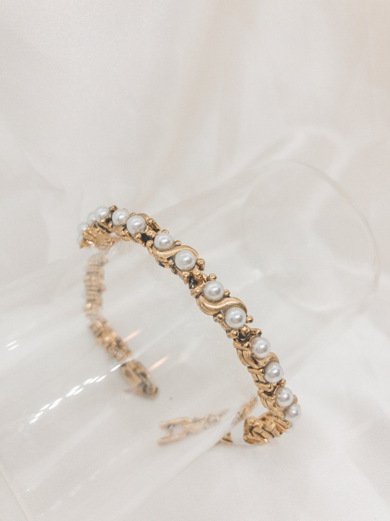 纯真选品 S形珍珠手链 - 手链/手环 - 其他金属 金色