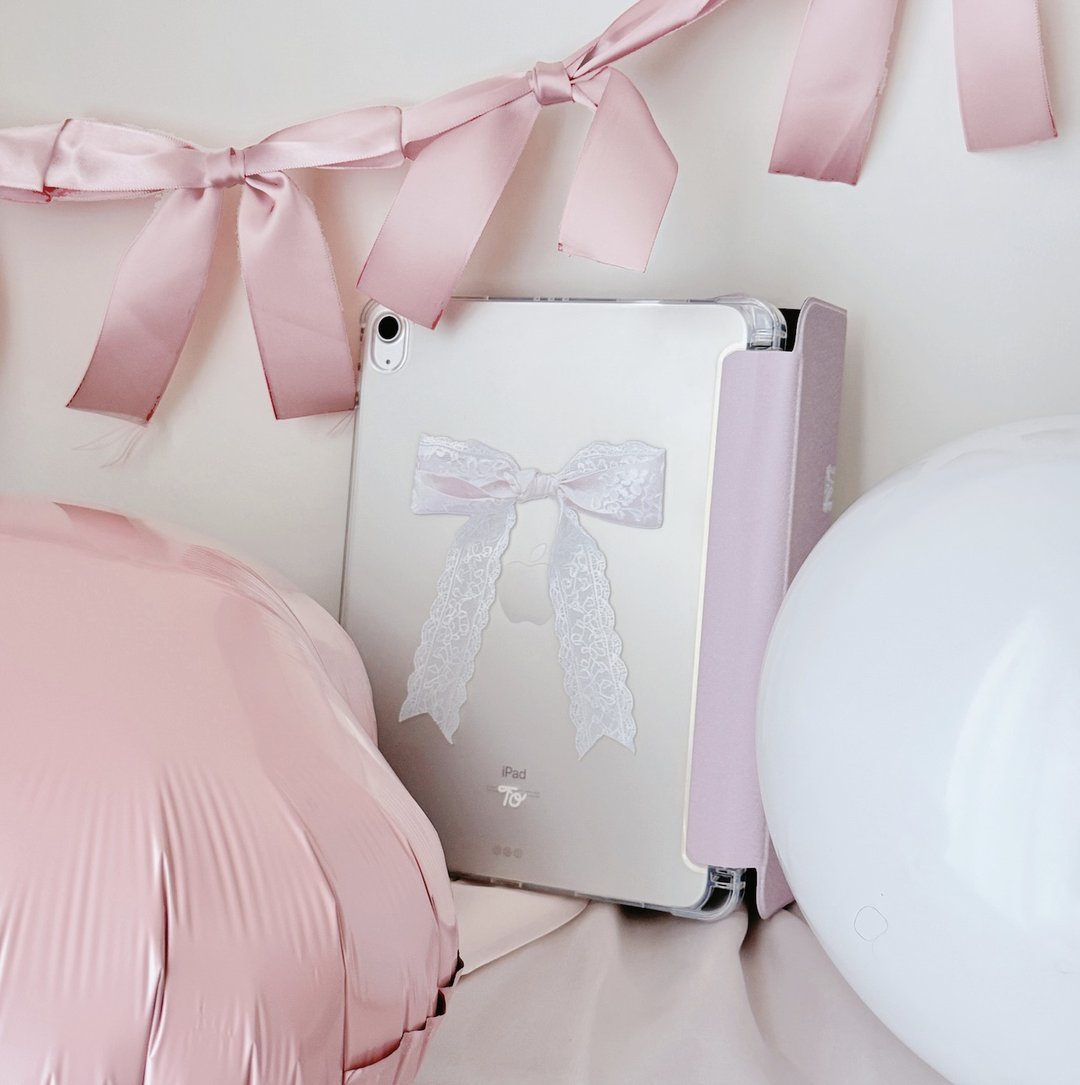 【The Pink Lace Ribbon Party】透明磨砂书本式iPad 保护套 - 其他 - 硅胶 