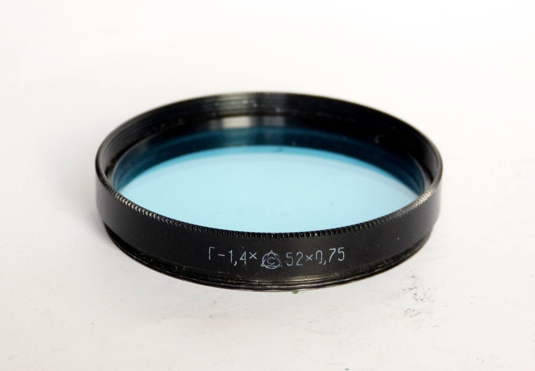 G-1,4x 52mm blue lens filter 52x0.75 52x0,75 USSR for Helios-44M 44M-4 44M-6 - 相机 - 其他材质 蓝色