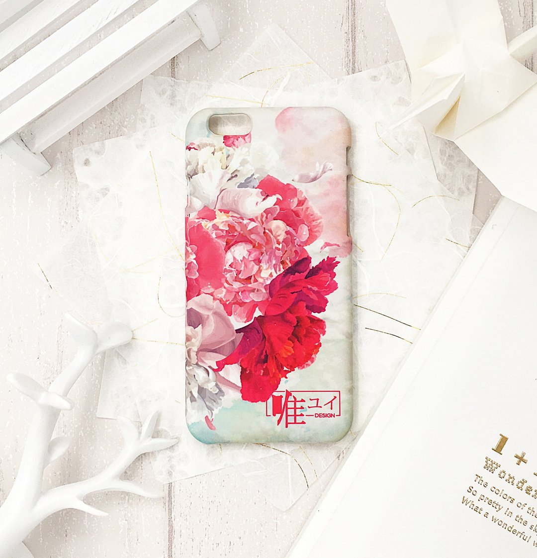 胭脂洛花-iPhone原创手机壳/保护套 - 手机壳/手机套 - 塑料 红色
