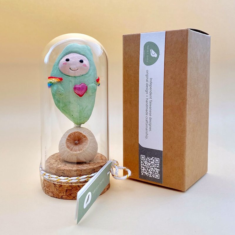 限量 手工摆饰 台湾 彩虹之耀 种子装饰 鬼栎 - 玩偶/公仔 - 水泥 绿色