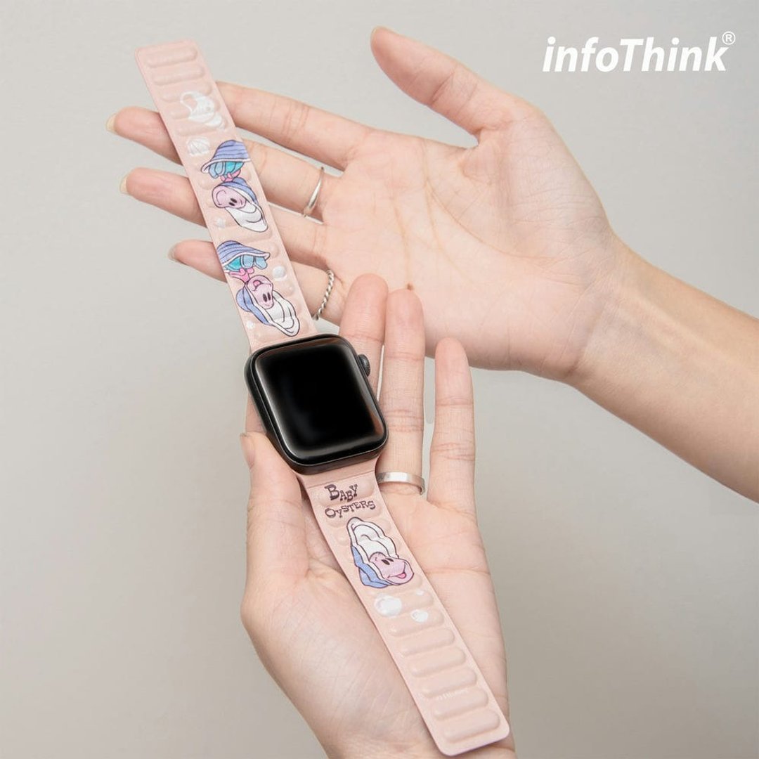 【新品上架】小牡蛎系列for Apple Watch 磁吸表带(粉) - 表带 - 其他材质 粉红色