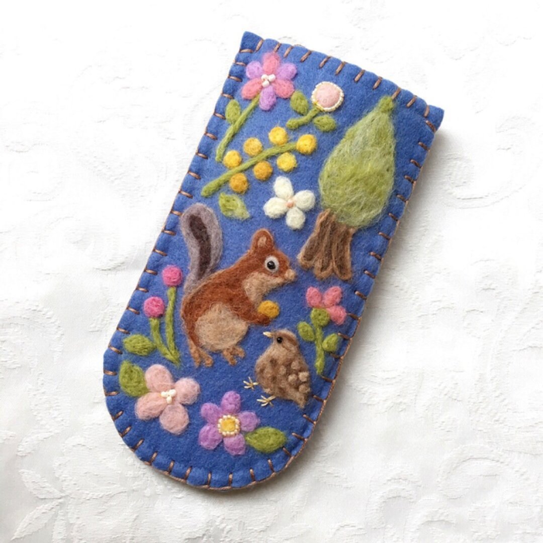 glssses case of Squirrel and quail - 其他 - 羊毛 