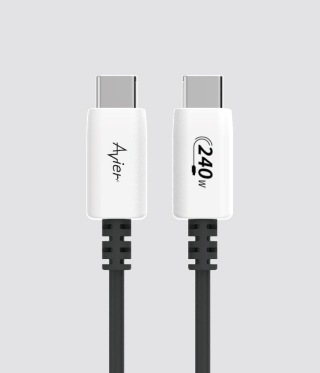 【Avier】Uni Line PD3.1 240W USB-C 高速充电传输线 1.2M - 充电宝/传输线 - 铜/黄铜 白色