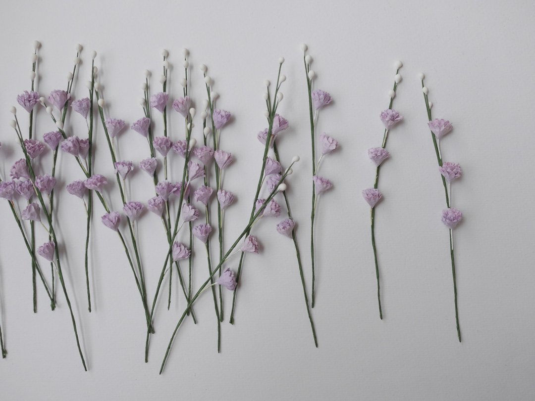 纸花，DIY 满天星用品，花粉 20 支，1.0 厘米。紫色 - 其他 - 纸 紫色
