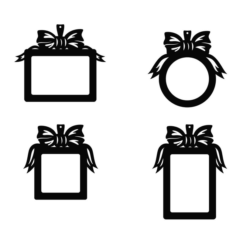 Photo frame svg, photo frames svg, photo frame template, photo frame pdf, Cricut - 图文模板设计 - 其他材质 