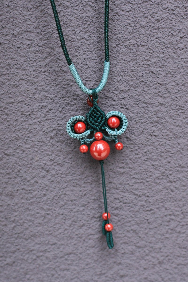 春秋原创绳编 | 高含量帝王砂 国风吊坠 项链 包挂 车挂 | 现货 - 项链 - 半宝石 