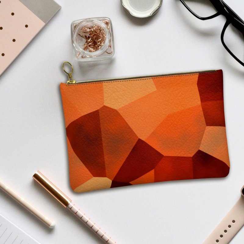 质感沉稳的木纹风格皮革手拿包，真皮制作 - 手拿包 - 真皮 多色