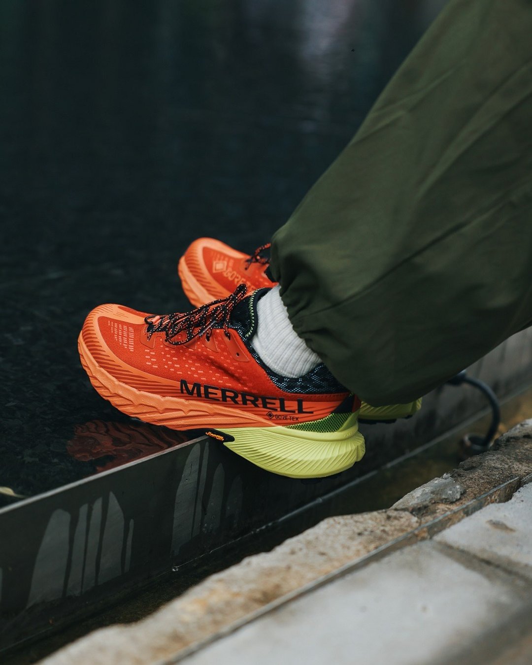 MERRELL AGILITY PEAK 5 GTX 防水户外轻量型慢跑越野鞋 男鞋 - 橘 - 男款运动鞋/球鞋 - 防水材质 