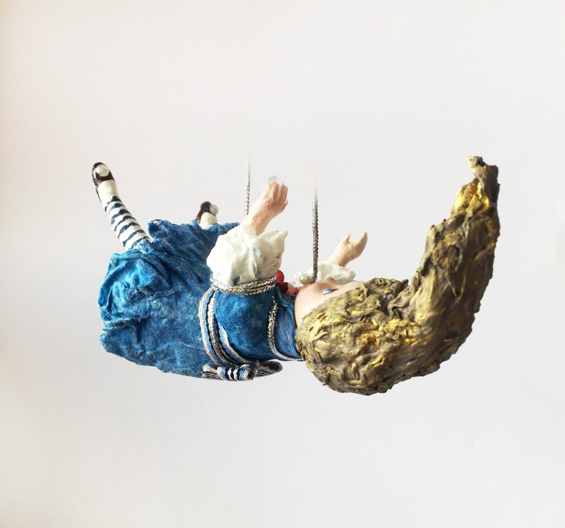 Alice in Wonderland,Christmas decor,Christmas tree ,Wonderland toy, Handmade toy - 玩偶/公仔 - 棉．麻 红色