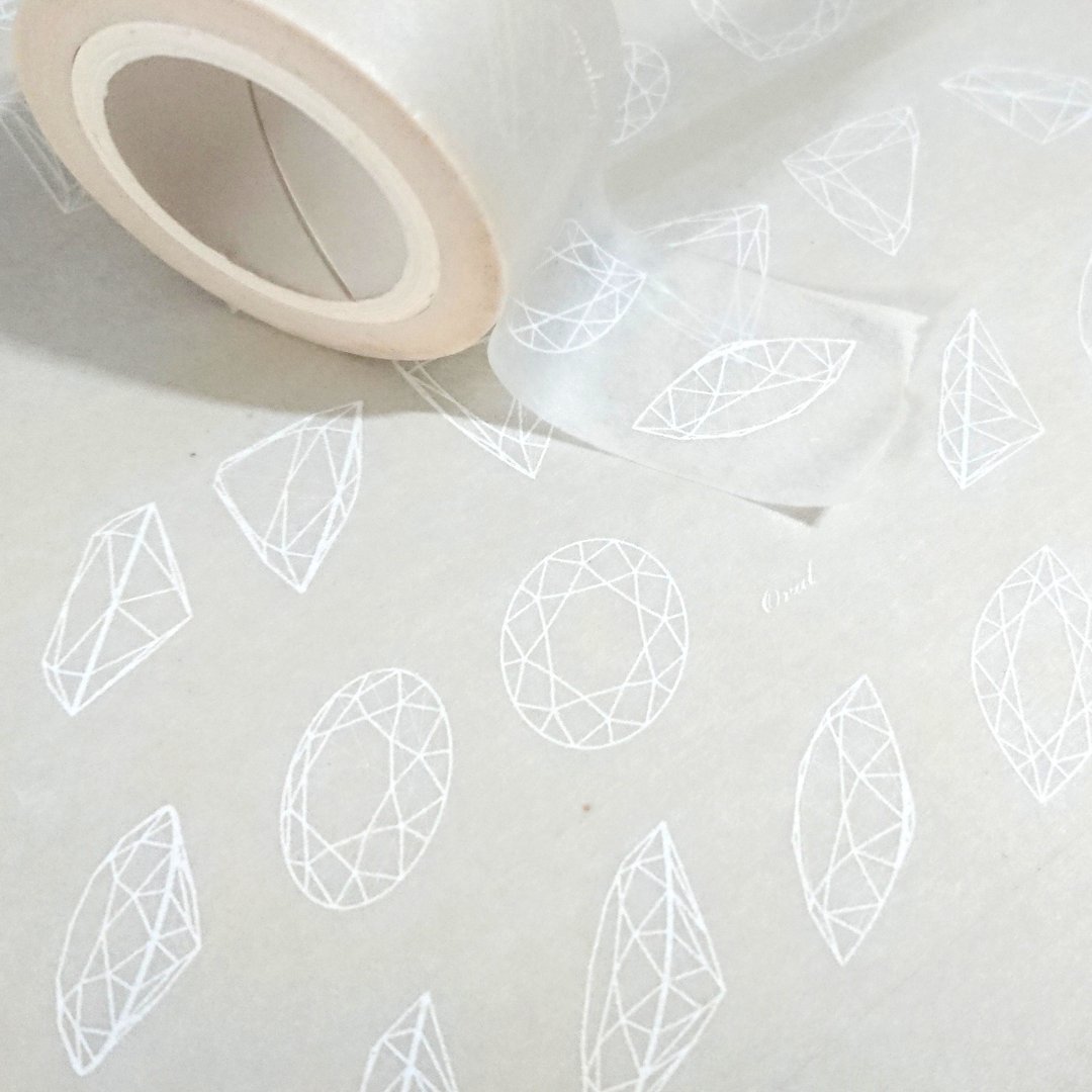 :: 猫公主 :: 宝石切割。Cutting套组 - 纸胶带 - 纸 白色