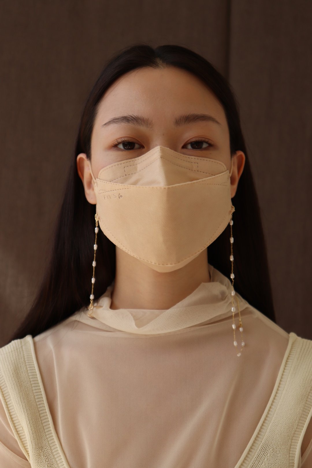2021宇宙航行字母口罩链/眼镜链 项链 长链 树脂 手工 珍珠 圣诞 - 项链 - 树脂 金色