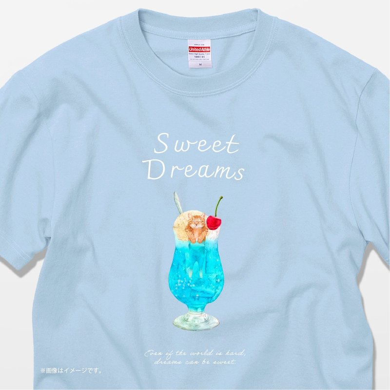 SWEET DREAMS 猫咪与奶油苏打 / 安心品质 / 经典纯棉T恤 - 女装 T 恤 - 棉．麻 白色