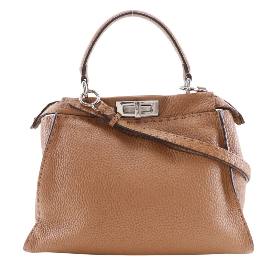 [日本直送] FENDI Peekaboo 普通手袋 Selleria 2WAY 肩背包 8BN226 皮革 棕色 女款 [二手] - 手提包/手提袋 - 真皮 咖啡色