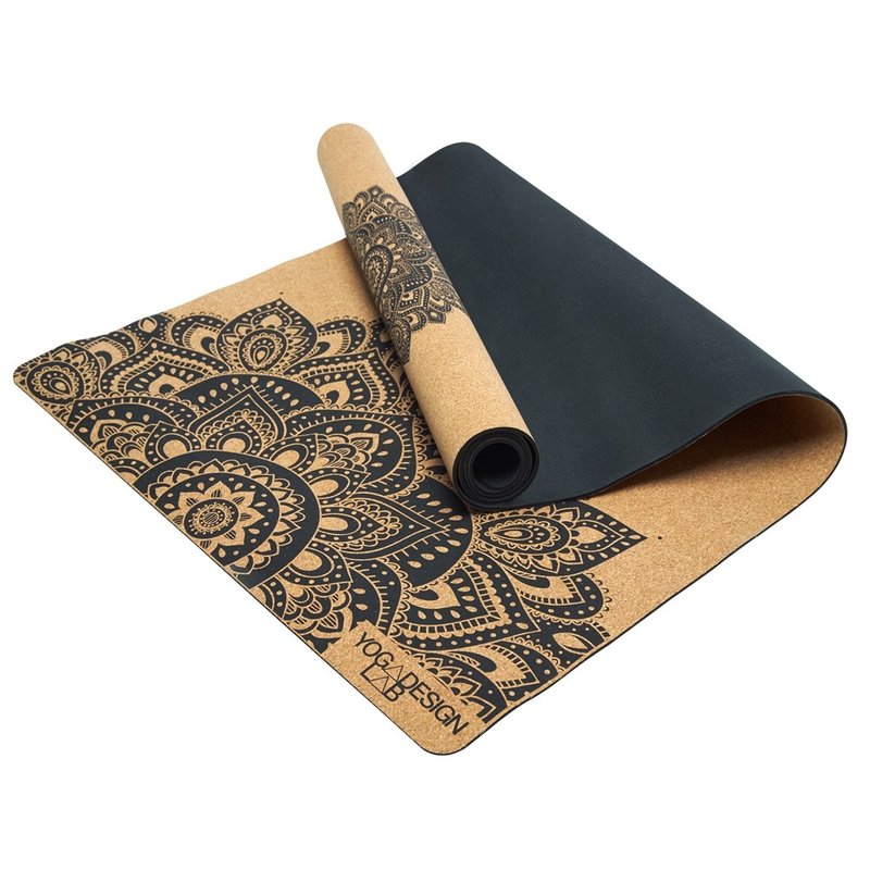【Yoga Design Lab】Cork Travel Mat 软木旅行垫1.5mm–Mandala - 瑜珈垫 - 软木/水松木 卡其色