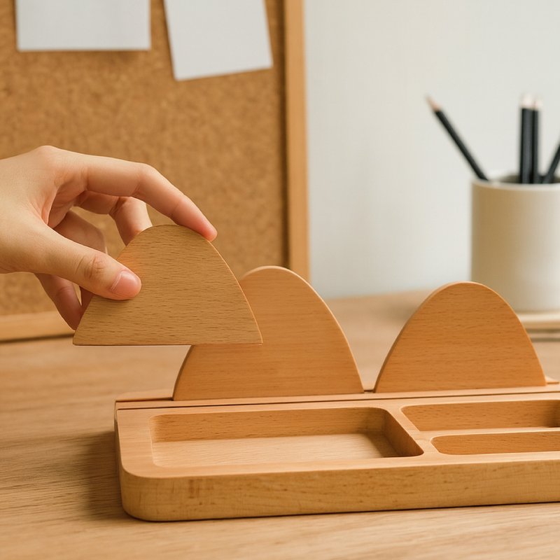 山温暖收纳盘 信封 明信片 文具 钥匙收纳  办公居家 - 收纳用品 - 木头 