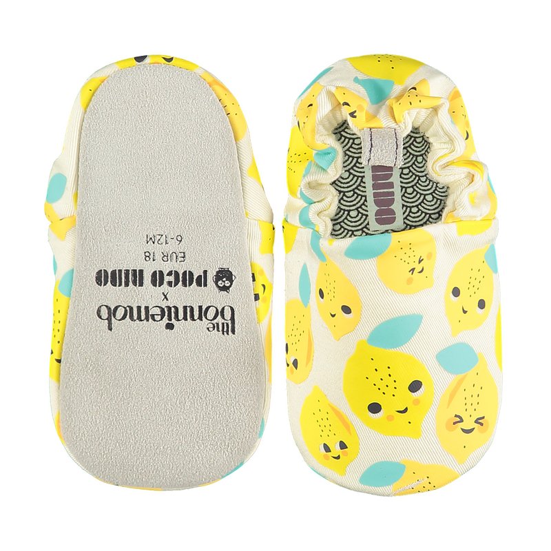 Poco Nido (英国) 婴儿 BB鞋 学行/学步鞋仔 -  柠檬奶油 - 婴儿鞋 - 棉．麻 