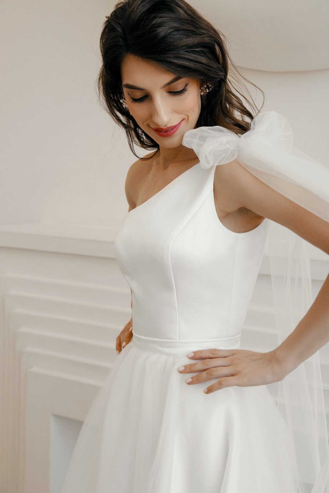 A-line wedding dress, one shoulder wedding dress | Sabrina - 晚装/礼服 - 其他材质 