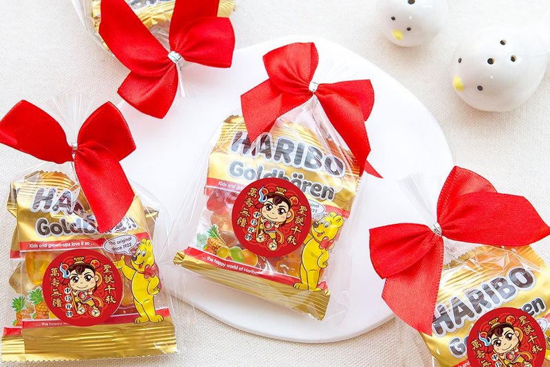 三太子 德国小熊软糖2入糖果包 Q版神明祝寿 - 零食/点心 - 新鲜食材 红色