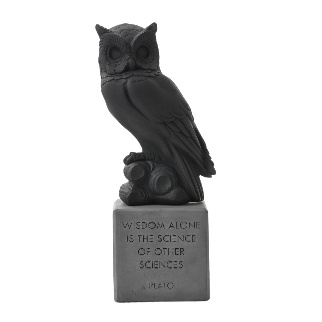 古希腊 猫头鹰摆饰 Sophia Owl (黑) - 手工陶制雕像 - 摆饰 - 陶 黑色