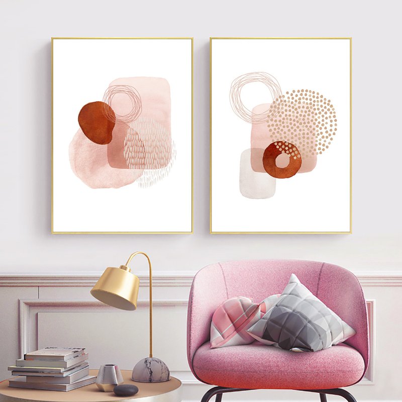 星辰 | 粉红 | 艺术微喷 | 挂画 - 海报/装饰画/版画 - 木头 