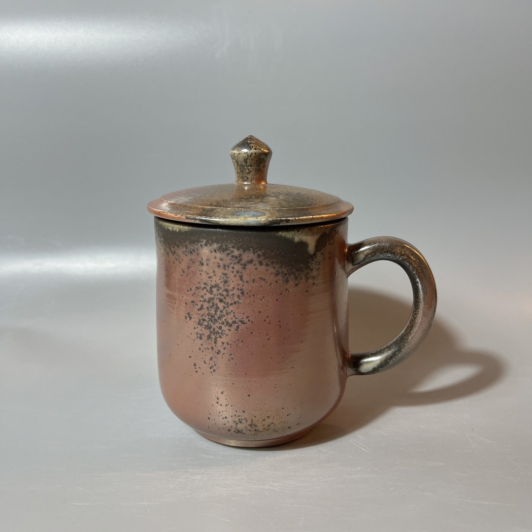 柴烧500cc有盖马克杯 / 啤酒杯 / 小平凡手作 - 茶具/茶杯 - 陶 