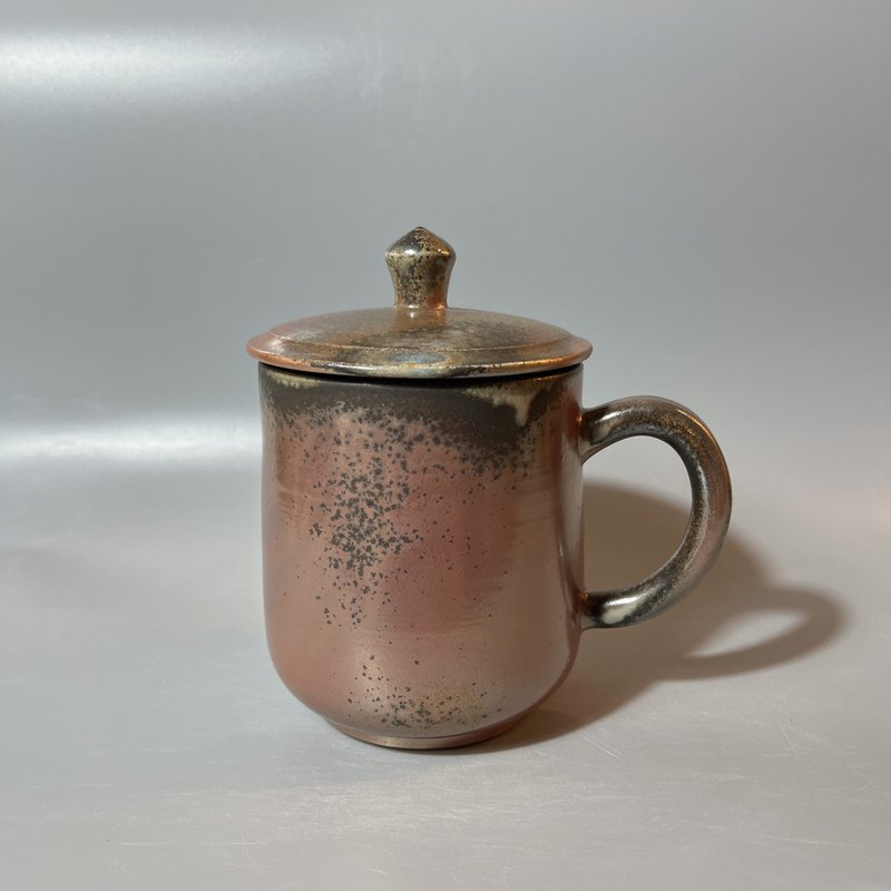 柴烧500cc有盖马克杯 / 啤酒杯 / 小平凡手作 - 茶具/茶杯 - 陶 