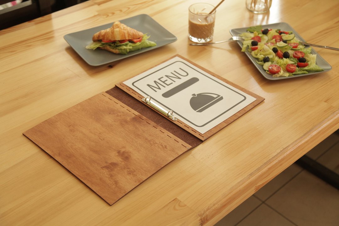 Wooden Menu, Menu, Menu Cover, Restaurant Menu Cover, FREE ENGRAVING - 其他 - 木头 多色
