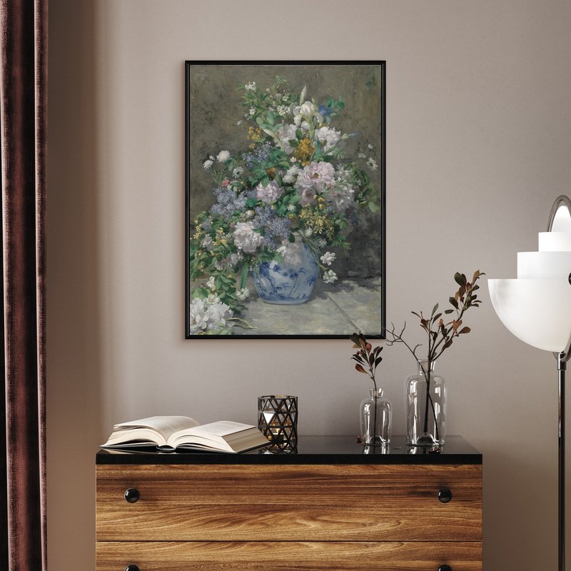 雷诺瓦_春之花束 - 雷诺瓦系列挂画/大师名作系列/风景画 - 海报/装饰画/版画 - 其他材质 绿色