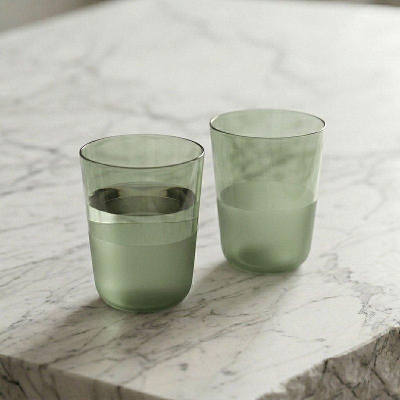 英国 LSA | Arc 水杯 苔藓 2 入组/380ml - 玻璃杯 - 玻璃 绿色