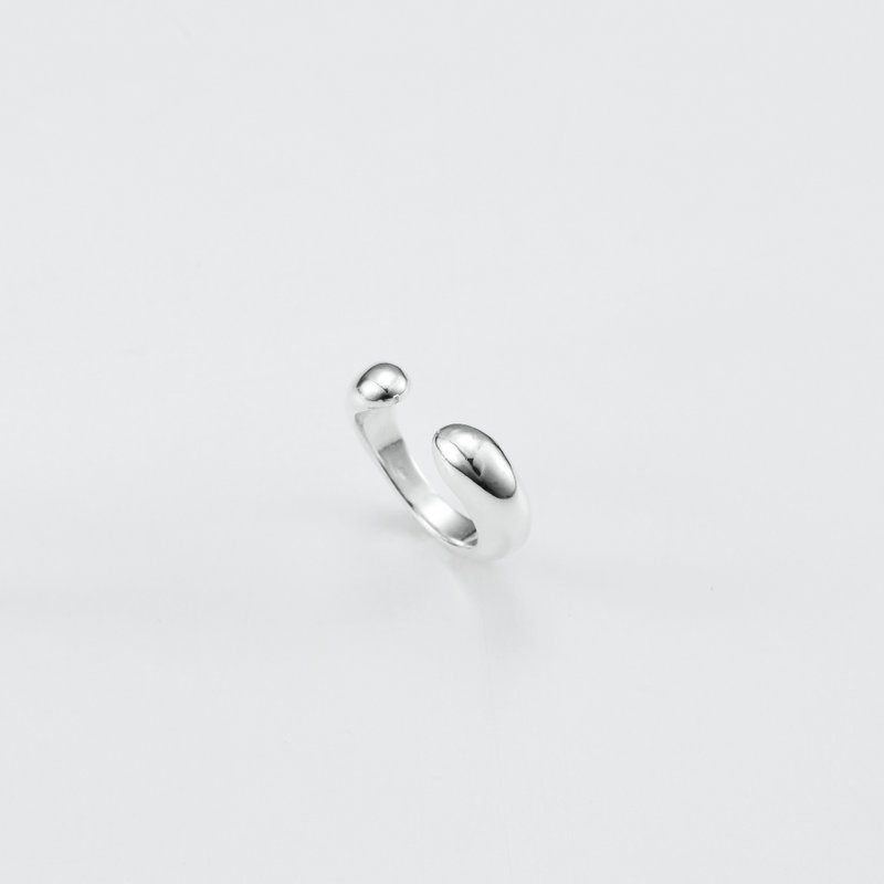 花心开口戒 纯银 - 戒指 - 纯银 银色