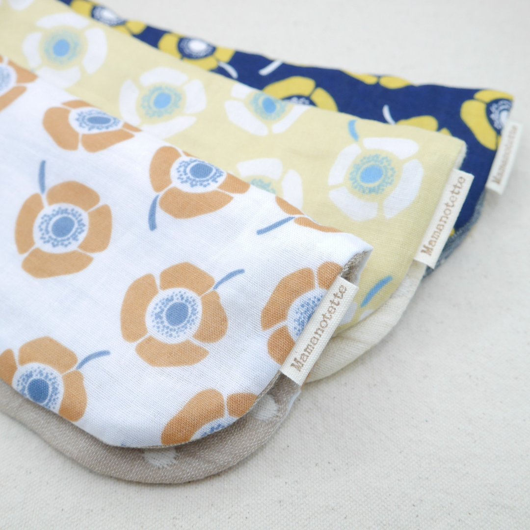 蓬松纱布手帕 / 银莲花-Anemone- / L・20×20cm Fuwamoko Gauzehandkerchief / 日本制造 - 手帕/方巾 - 棉 多色
