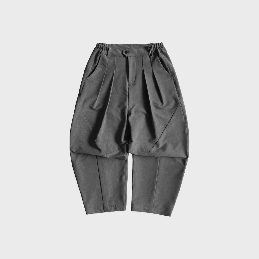 DYCTEAM - RePET Melange full length tapered pants (gray) - 男士长裤 - 其他材质 灰色
